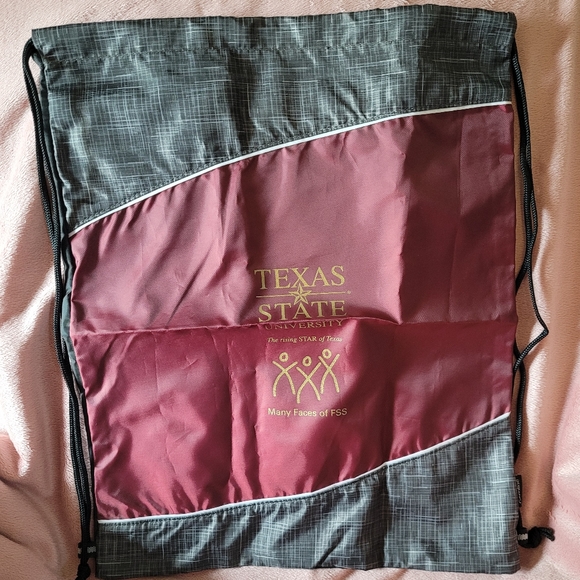 Texas State University Drawstring Bag, Lunchbag, & Coin Pouch Bundle NWOT - Picture 2 of 5